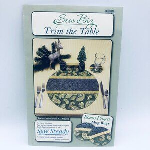 Sew Biz Trim The Table Ornament Shaped Placemats With Bonus Mug Rugs Directions